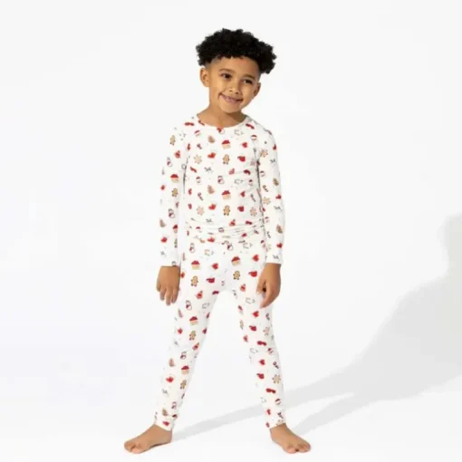 Bellabu Bear - Christmas Cookies Bamboo Kids Pajamas Two-Piece Set