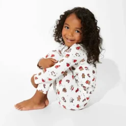 Bellabu Bear - Christmas Cookies Bamboo Kids Pajamas Two-Piece Set
