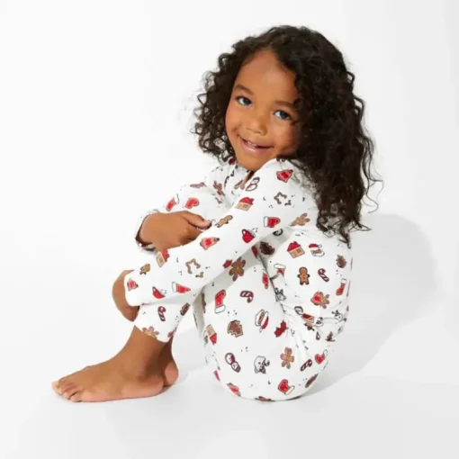 Bellabu Bear - Christmas Cookies Bamboo Kids Pajamas Two-Piece Set