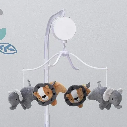 Berço Musical Originals para Dormir Selva Divertido Móbile, Leão/Elefante