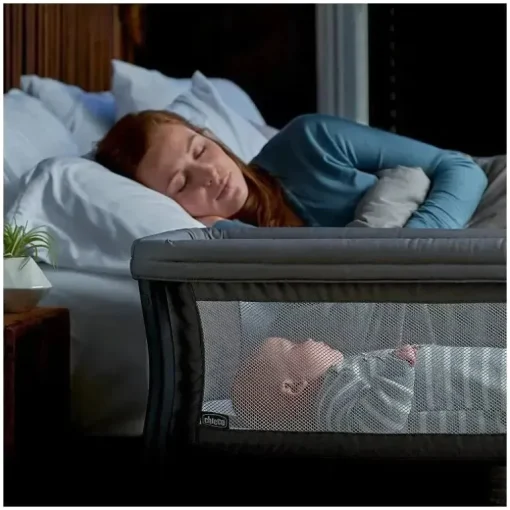 Berço Portátil Chicco Grey Baby Malha