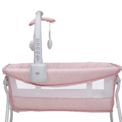 Berço portátil dobrável de cabeceira Delta Deluxe Activity Sleeper para bebê - Disney Minnie Mouse