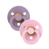 BIBS - 2 unidades de chupeta de borracha natural lavanda/rosa bebê, 0/6M