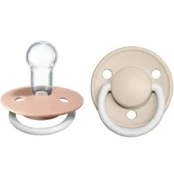 BIBS - 2Pk De Lux Blush Night/Baunilha Night Premium Chupeta, Tamanho Único