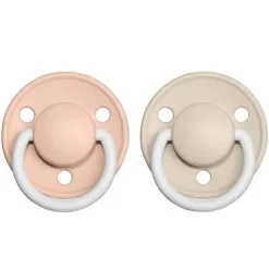 BIBS - 2Pk De Lux Blush Night/Baunilha Night Premium Chupeta, Tamanho Único