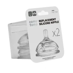Bico de reposição de silicone para tetina natural Comotomo, fluxo rápido