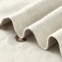 Bleu La La - 100% Luxury Cotton Swaddle Receiving Baby Blanket, Mushroom Camel