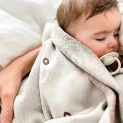 Bleu La La - 100% Luxury Cotton Receiving Swaddle Baby Blanket, Cars Cream