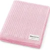 Bleu La La - 100% Luxury Organic Cotton Ribbed Baby Swaddle Blanket, Pink