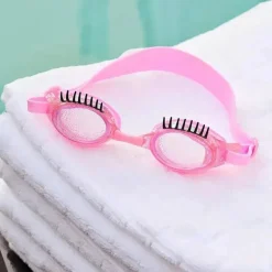 Bling 2O - Óculos de natação femininos Glam Splash Lash com proteção UV, maiores de 3 anos, rosa