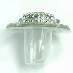 Bling Swarosvski chupeta de cristal pérola com cristal transparente