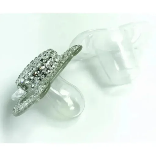 Bling Swarosvski chupeta de cristal pérola com cristal transparente
