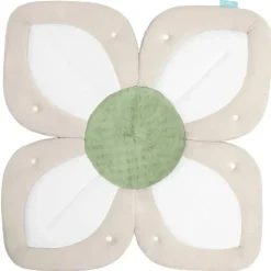 Blooming Bath - Almofada para pia de tapete de banho com flor de lótus, verde-oliva