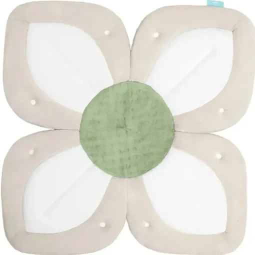 Blooming Bath - Almofada para pia de tapete de banho com flor de lótus, verde-oliva