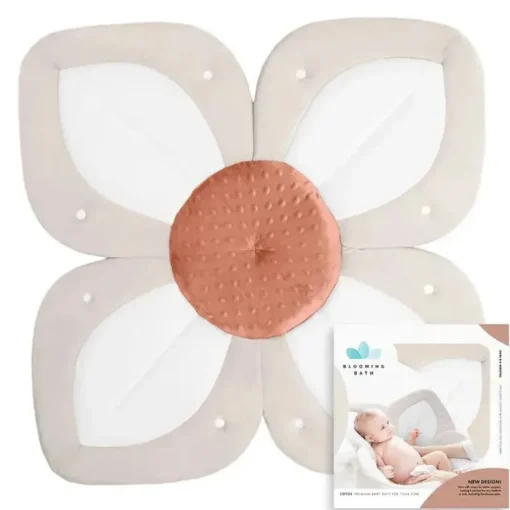 Blooming Bath - Tapete de banho com flor de lótus, almofada para pia, argila