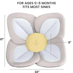 Blooming Bath - Tapete de banho com flor de lótus, almofada para pia, argila