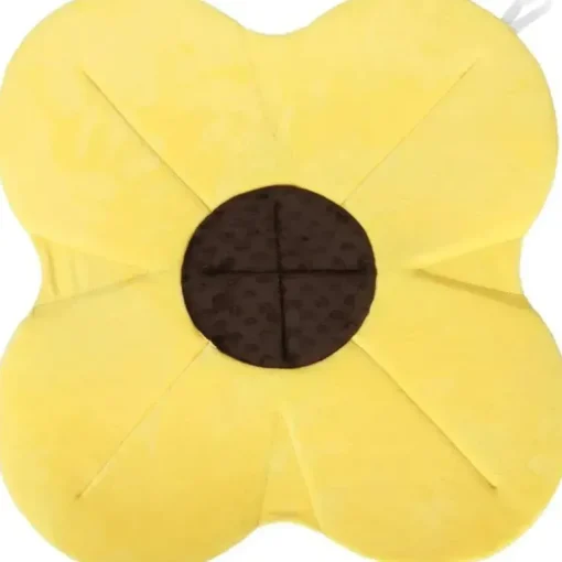 Bloomingbath.com - Tapete de banho de flor de papoula - Almofada de banheira para pia para bebê, amarelo
