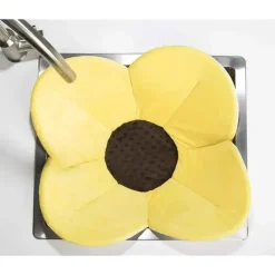 Bloomingbath.com - Tapete de banho de flor de papoula - Almofada de banheira para pia para bebê, amarelo