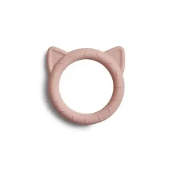 Blush Mushie Silicone Baby Mordedor Gato Brinquedo Blush
