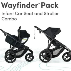 BOB - Sistema de viagem Gear Wayfinder, assento infantil para carro e combinação de carrinho
