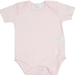 Body de manga curta Kissy Kissy - Baby Girl Pointelle, rosa