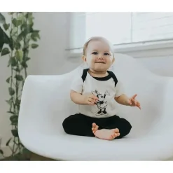 Body Finn + Emma, ​​calça e babador Minnie Mouse, branco/vermelho/preto