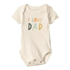 Body gráfico Finn + Emma Love Dad, bege