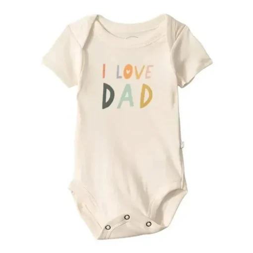 Body gráfico Finn + Emma Love Dad, bege