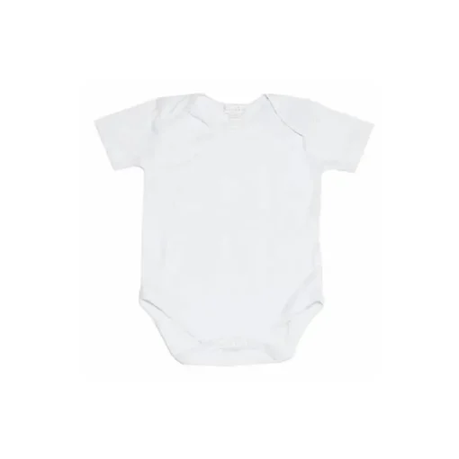 Body Kissy Kissy - Baby Pointelle Neutro Manga Curta, Branco