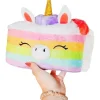 Bolo de unicórnio amassado 7 pelúcias