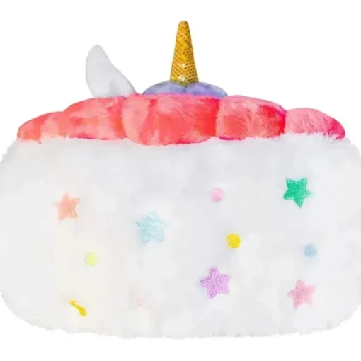 Bolo de unicórnio amassado 7 pelúcias