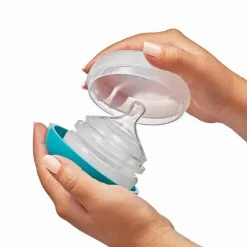 Bolsa Boon Nursh e Recipiente para mamilos com 3 unidades, azul