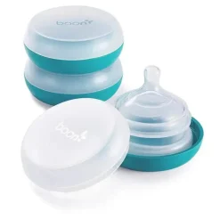 Bolsa Boon Nursh e Recipiente para mamilos com 3 unidades, azul