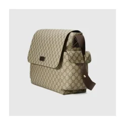 Bolsa de fraldas Gucci GG Plus Supreme, bege