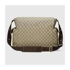 Bolsa de fraldas Gucci GG Plus Supreme, bege