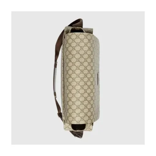 Bolsa de fraldas Gucci GG Plus Supreme, bege