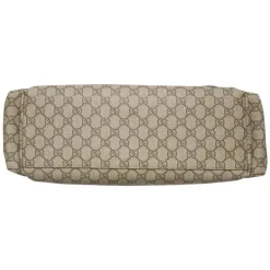 Bolsa de fraldas Gucci Supreme com trocador, bege