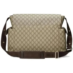 Bolsa de fraldas Gucci Supreme com trocador, bege