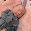 Boneca Bebê Reborn - Vinil Branco, Carol Asleep