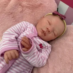 Boneca Bebê Reborn - Vinil Branco, Dominic Asleep