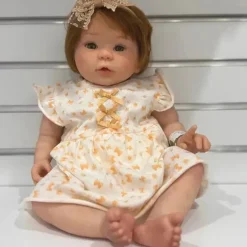 Boneca Bebê Reborn - Vinil Branco e Olhos Mel, Kylin