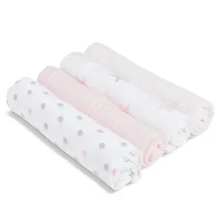 Boneca de musselina Aden + Anais, pacote com 4