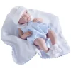 Boneca JC Toys La Newborn Realista 17 Meninos Reais, Enxoval Azul