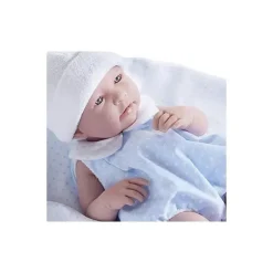 Boneca JC Toys La Newborn Realista 17 Meninos Reais, Enxoval Azul