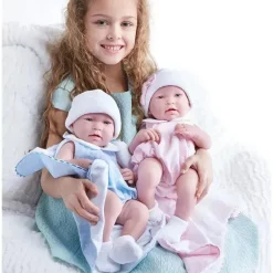 Boneca JC Toys La Newborn Realista 17 Meninos Reais, Enxoval Azul