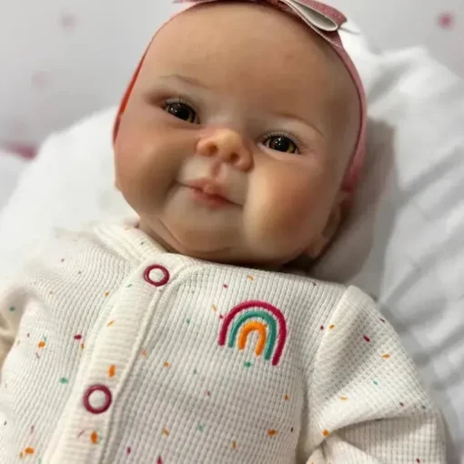 Boneca Reborn - Vinil Branco, Poli