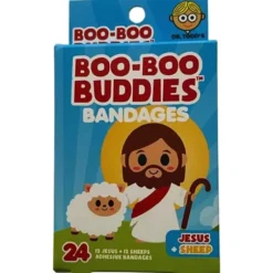 Boo Boo Buddies - Kids Adhesive Bandages, Jesus + Sheep