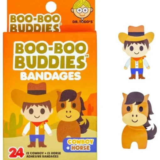 Boo Boo Buddies - Kids Adhesive Bandages, Cowboy + Horse