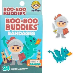 Boo Boo Buddies - Kids Adhesive Bandages, Knight + Dragon