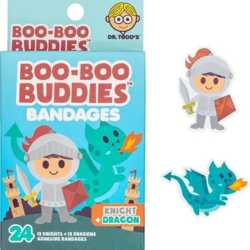 Boo Boo Buddies - Kids Adhesive Bandages, Knight + Dragon
